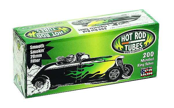 HOT ROD TUBES KING SIZE MENTHOL 200ct- SLEEVE (5pcs)