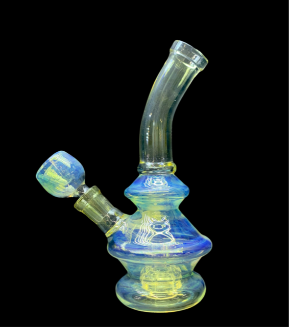 6.5" FUMED SINGLE PERC BUBBLE BASE WATER PIPE (1pc)