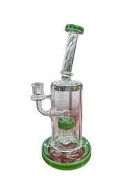 BENT NECK TREE PERC 10.5" WATER PIPE (1pc)