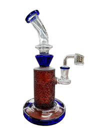 9" BIG MOM FROSTED DESIGN WATER PIPE (1pc)