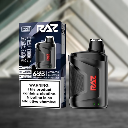 RAZ 6000 PUFF RECHARGEABLE DISPOSABLE (10pcs)