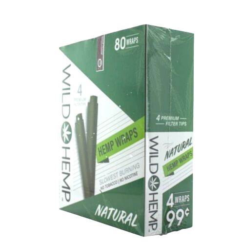 WILD HEMP 4PK WRAPS FOR $.99 (20pcs) (Natural)