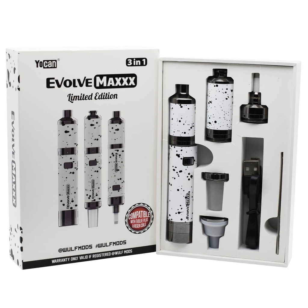 YOCAN EVOLVE MAXXX 3 IN 1 KIT (LIMITED EDITION) (PUPRLE WITH BLACK SPLATTER)