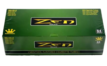 ZEN TUBES KING SIZE MENTHOL 200ct- BOX (1pc)