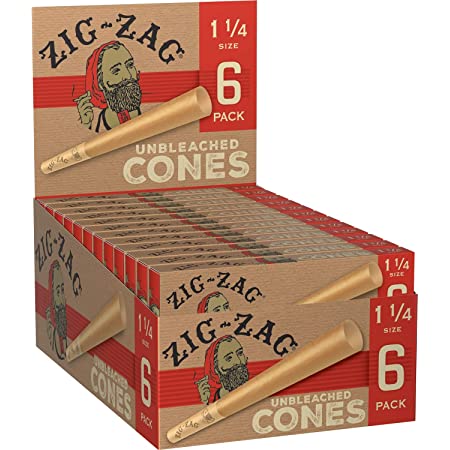 ZIG ZAG UNBLEACHED CONES 1 1/4 6pk (24pcs)