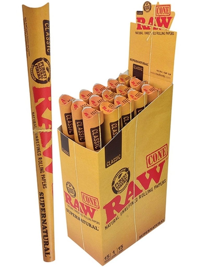 RAW SUPERNATURAL CONE 1pk (15pcs)