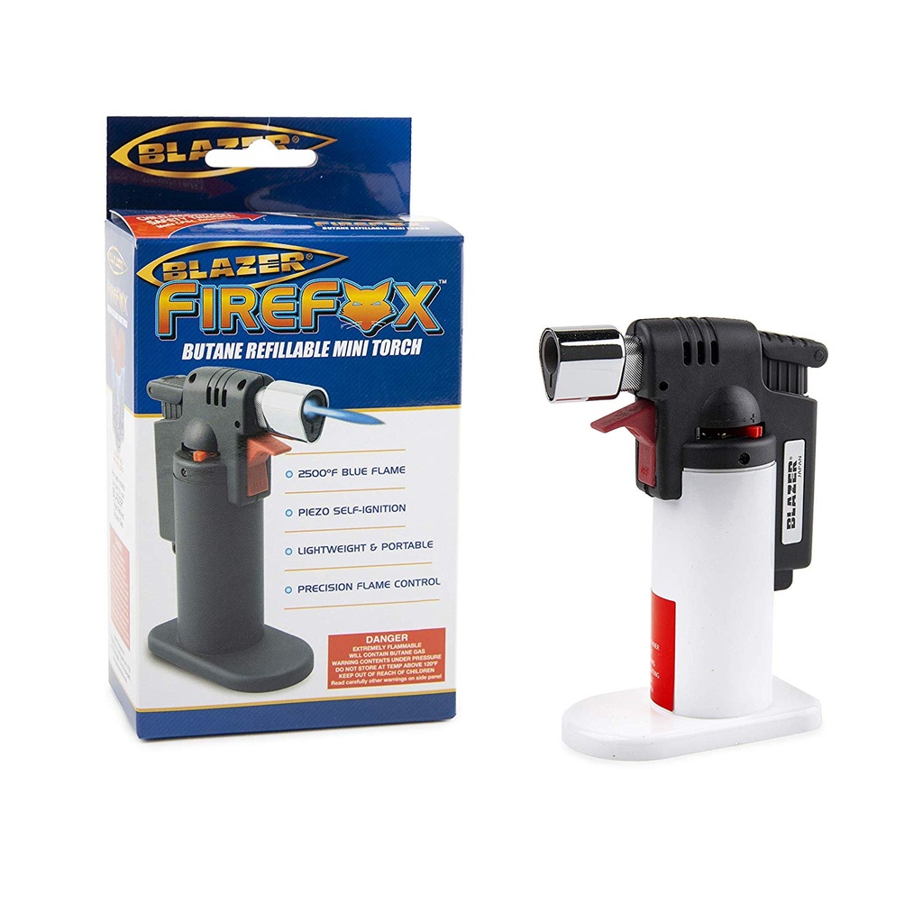 BLAZER FIREFOX BUTANE REFILLABLE MINI TORCH (1pc) (Black)