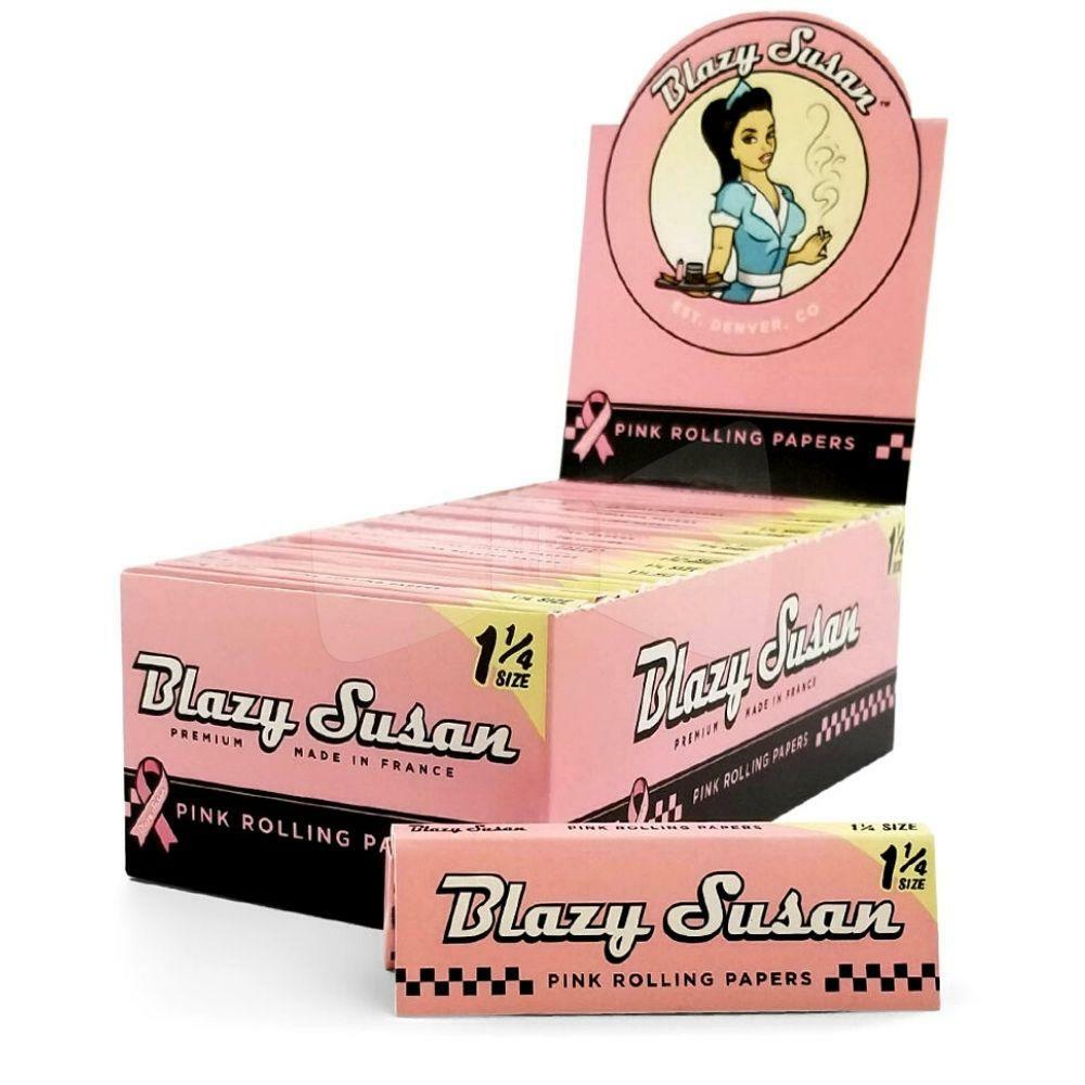 BLAZY SUSAN 1  1/4 PINK ROLLING PAPERS 50pk (50pcs