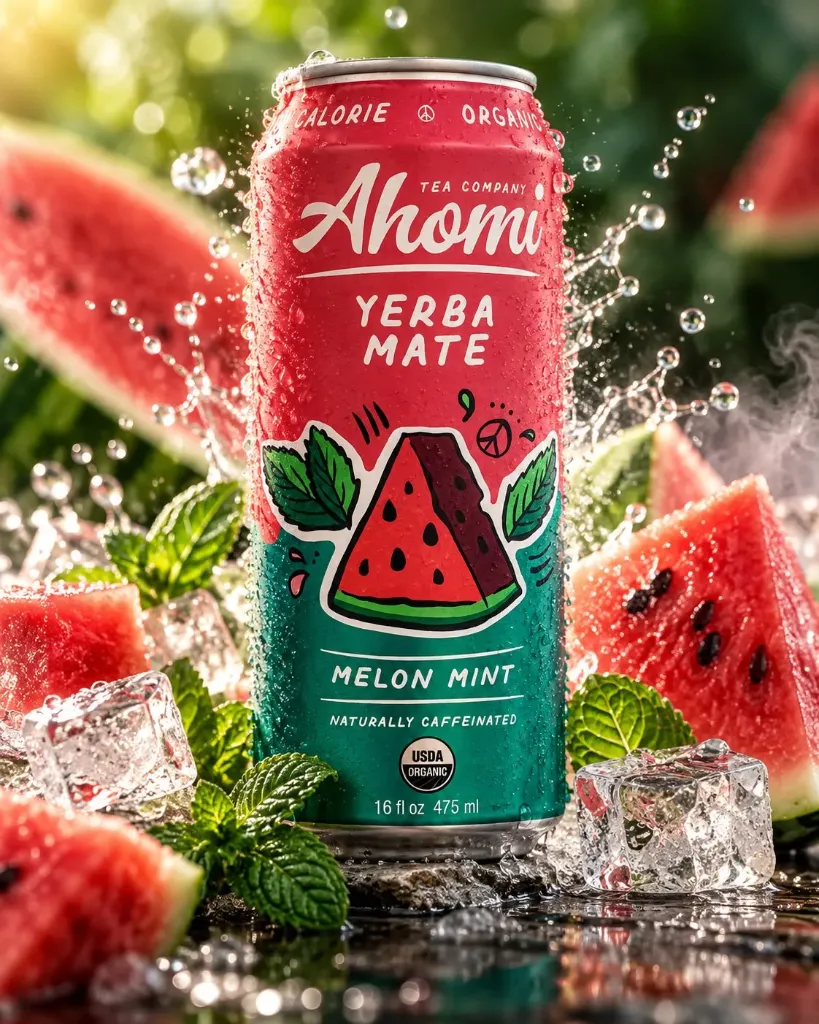 AHOMI TEA 16oz 12ct/CASE (MSRP: $3.99ea) (MELON MINT)
