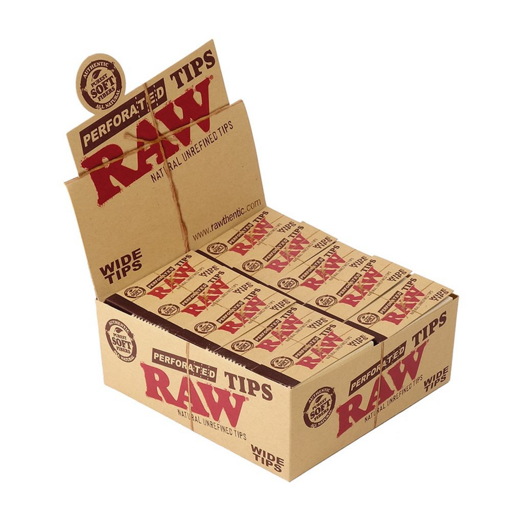 RAW PERFORATED WIDE TIPS 50pk (50pcs)