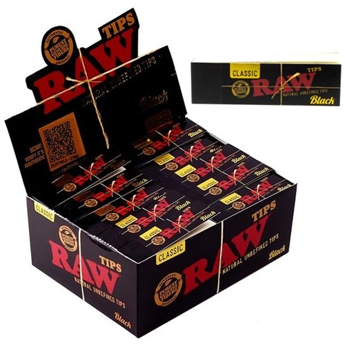 RAW CLASSIC BLACK TIPS 50pk (50pcs)