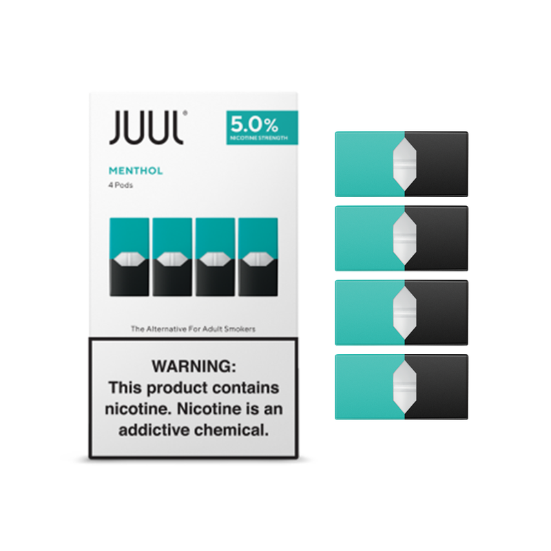 JUUL MENTHOL 5% 4PK- 8PCS