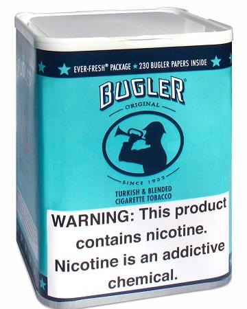 BUGLER ORIGINAL CIGARETTE TOBACCO 6oz TIN (1pc)