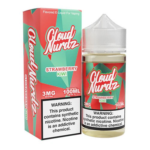 CLOUD NURDZ E-LIQUID 100mL (1pc) (Strawberry Kiwi, 3MG)