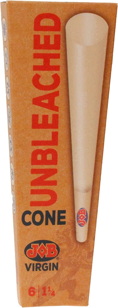 JOB VIRGIN UNBLEACHED CONES 1 1/4 6pk (32pcs)