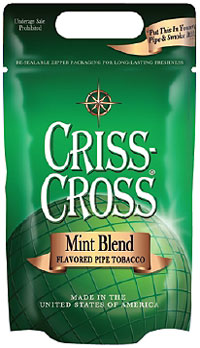 CRISS CROSS PIPE TOBACCO 16oz BAG (1pc) (MENTHOL (GREEN))