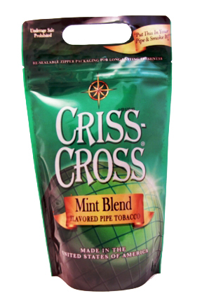 CRISS CROSS PIPE TOBACCO 6oz BAG (1pc) (MENTHOL (GREEN))