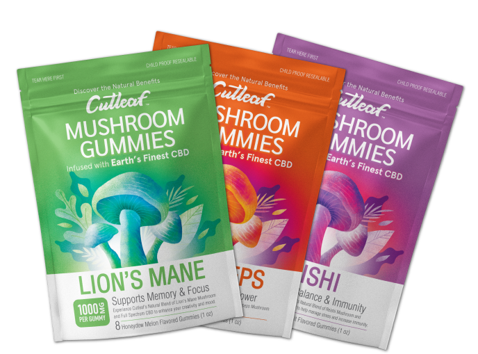 CUTLEAF MUSHROOM GUMMIES 1000MG 8pk (1pc) (MSRP: $14.99) (REISHI)
