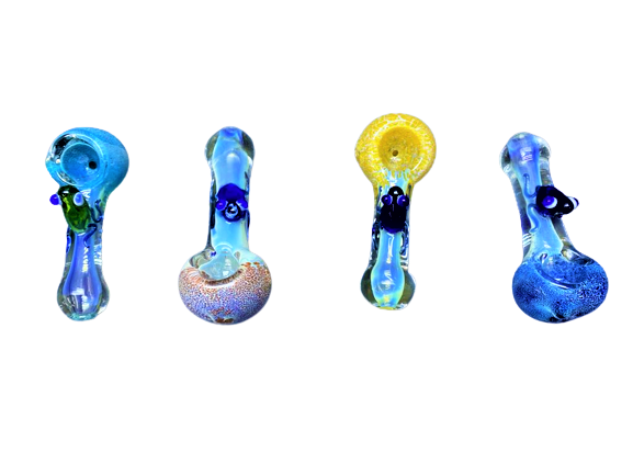 3" MIXED COLOR ANIMAL STYLE GLASS HAND PIPE (2pcs)