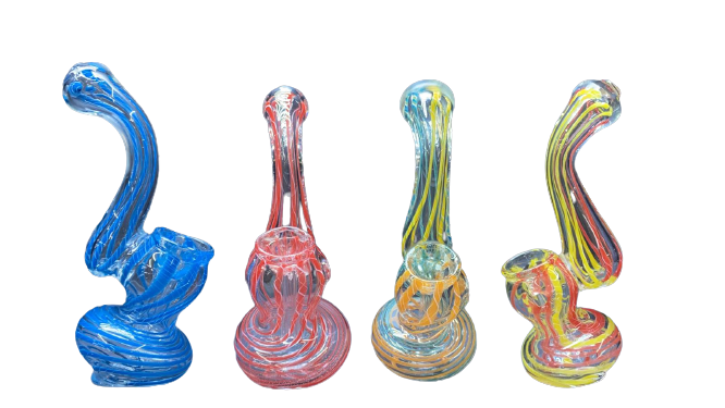 MINI WATER BUBBLER GLASS HAND PIPE (1pc)