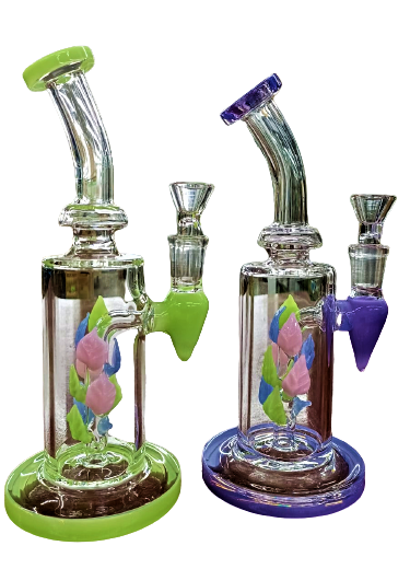 Fancy Leaf Design Water Pipe (1pc) (Green)