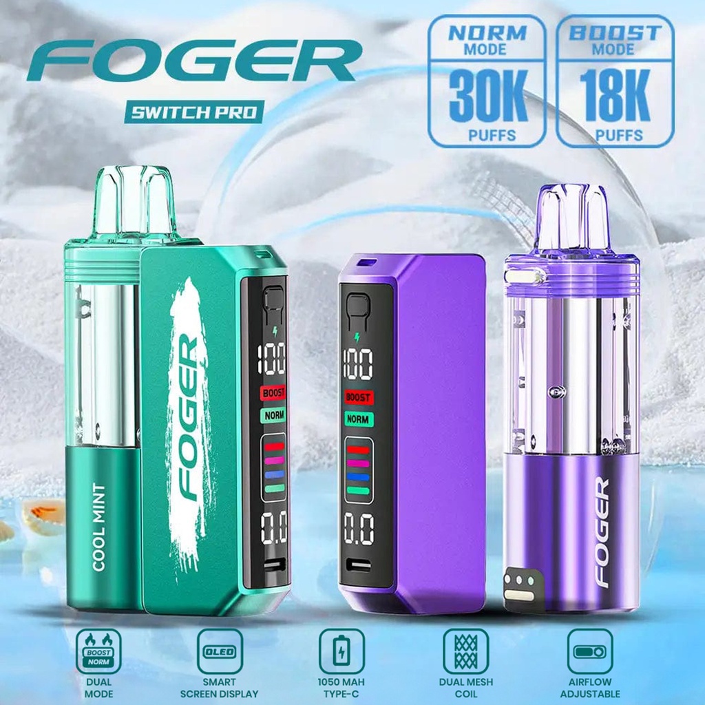 FOGER SWITCH PRO 30K PUFFS DISPOSABLE KIT (5pcs) (STRAWBERRY BANANA)