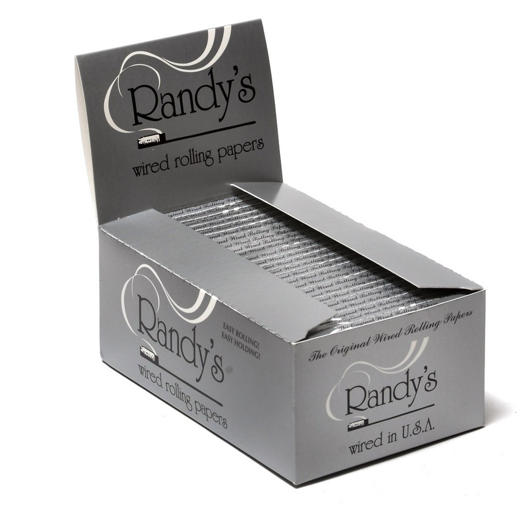 RANDY'S (SILVER) CLASSIC WIRED ROLLING PAPERS 77mm (25pcs)