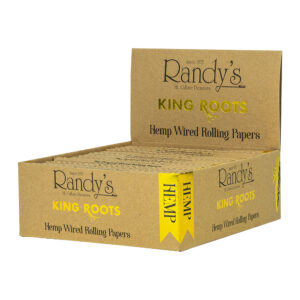 RANDY'S KING ROOTS HEMP WIRED ROLLING PAPERS 110mm (25pcs)