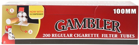 GAMBLER TUBES 100s 200ct- SLEEVE (5pcs) (RED/ FULL FLAVOR)