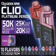 GEEK BAR CLIO PLATINUM 50k PUFFS POD (5pcs) (BLUE RAZZ ICE)