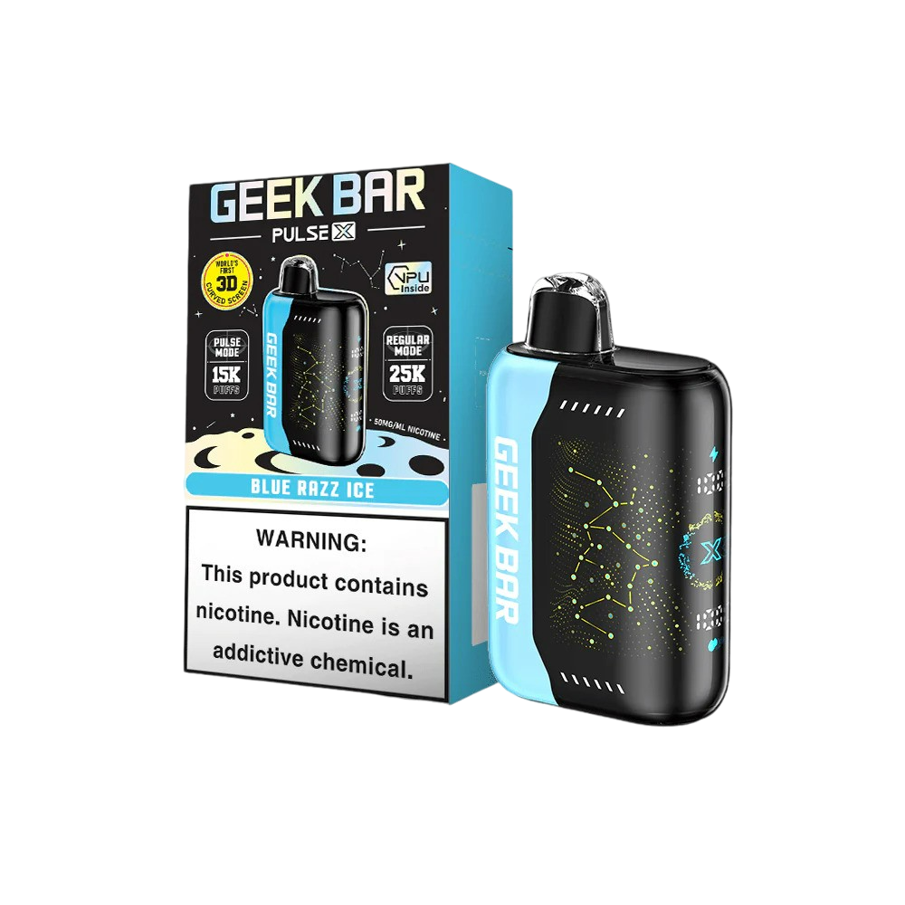 GEEK BAR PULSE X 25k PUFF DISPOSABLE (5pc) (BLUE RAZZ ICE)