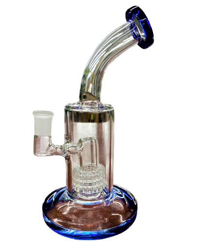 9" WIDE BASE BENT NECK MATRIX PERC WATER PIPE (1pc)