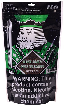 HIGH CARD PIPE TOBACCO 12oz BAG (1pc) (MENTHOL (GREEN))
