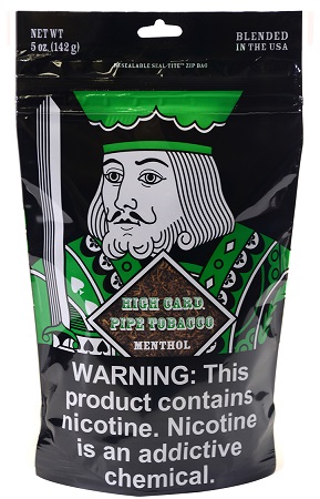 HIGH CARD PIPE TOBACCO 5oz BAG (1pc) (MENTHOL (GREEN))