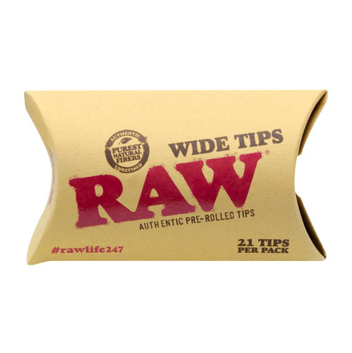 RAW PRE-ROLLED WIDE TIPS 21pk (20pcs)