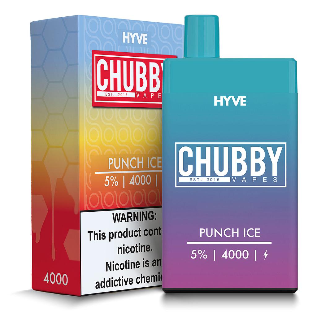 HYVE X CHUBBY 4000 PUFF RECHARGEABLE DISPOSABLE (5pcs) (PUNCH ICE)