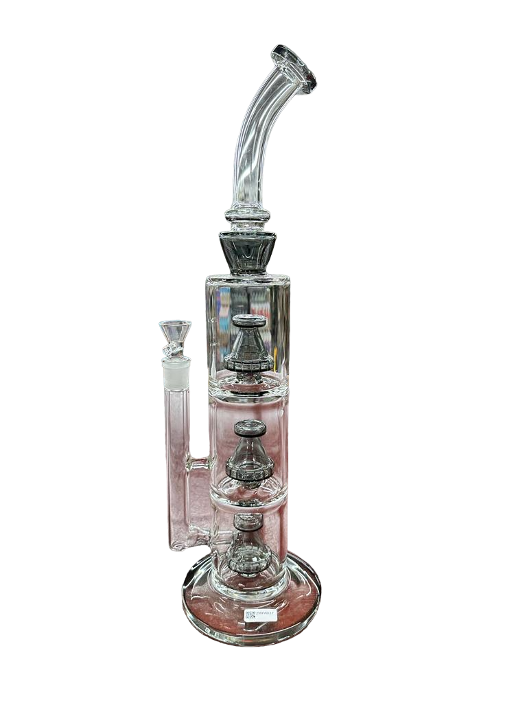 16" TRIPLE PERC BENT NECK WATER PIPE (1pc)