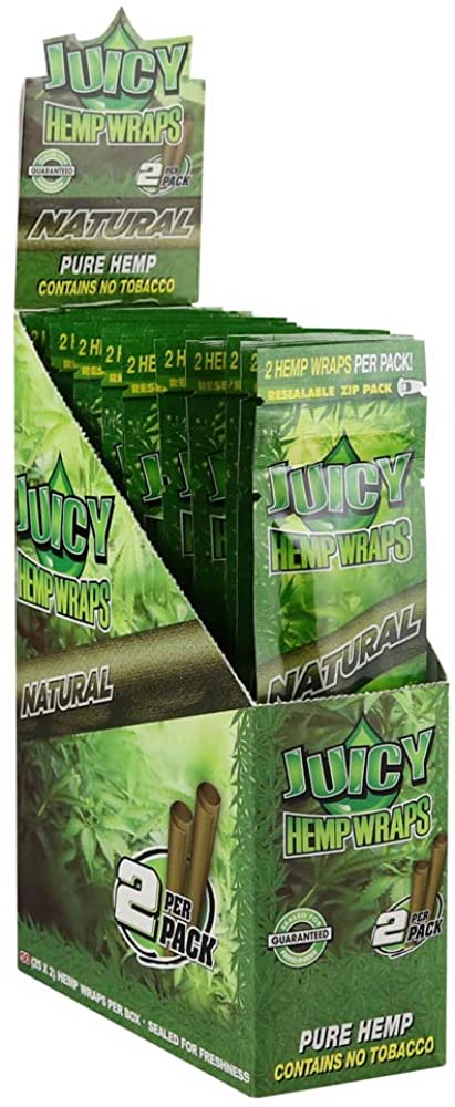 JUICY JAY HEMP WRAPS 2pk (25pcs) (NATURAL)