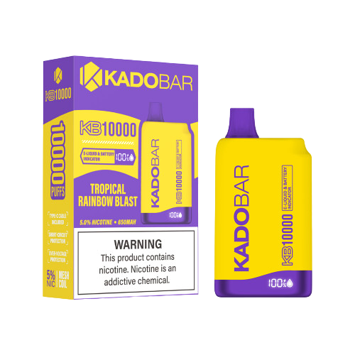 KADO BAR 10k PUFF DISPOSABLE (5pcs) (TROPICAL RAINBOW BLAST)