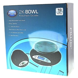 AWS 2K-BOWL KITCHEN SCALE 2000g X 0.1g (1pc)