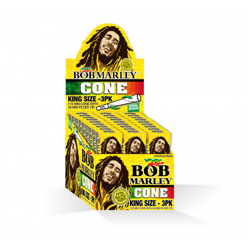 BOB MARLEY HEMP CONES KING SIZE 3pk (33pcs)