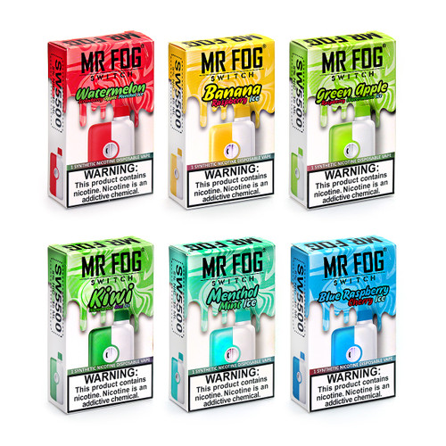 MR. FOG SWITCH 5500 PUFF 15mL RECHARGEABLE (10pcs)