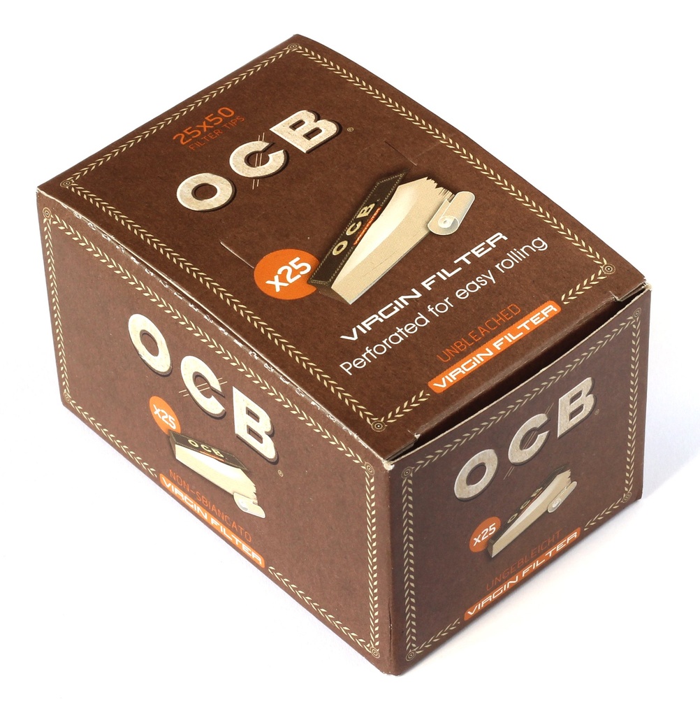 OCB VIRGIN ROLLED TIPS 25pk (20pcs)