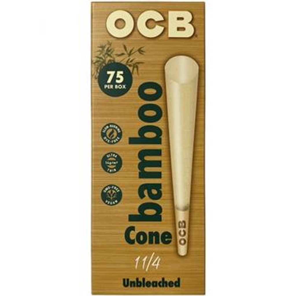 OCB BAMBOO CONES 1 1/4 75pk (1pc)