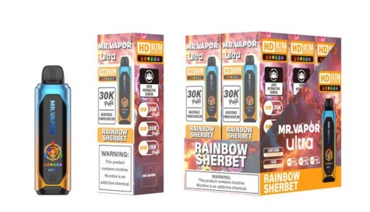 MR VAPOR ULTRA 30K PUFFS DISPOSABLE (6pcs) (RAINBOW SHERBET)