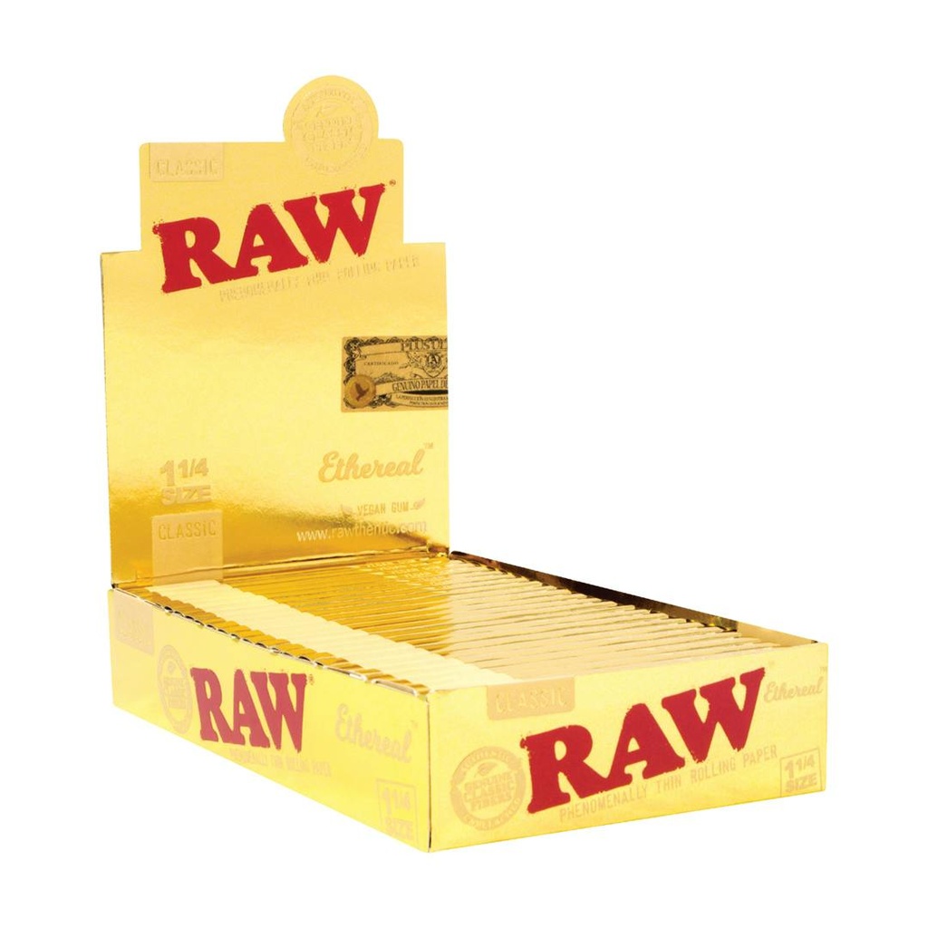 RAW CLASSIC 1 1/4 ETHEREAL THIN ROLLING PAPERS (24PC)