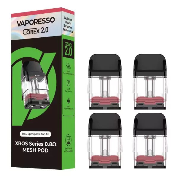 VAPORESSO COREX 2.0 XROS SERIES TOP FILL PODS 3mL (4pcs)