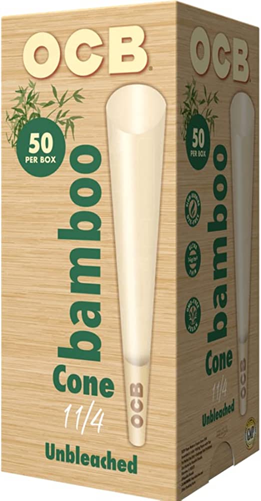 OCB CONES 1 1/4 50pk (1pc) (BAMBOO)
