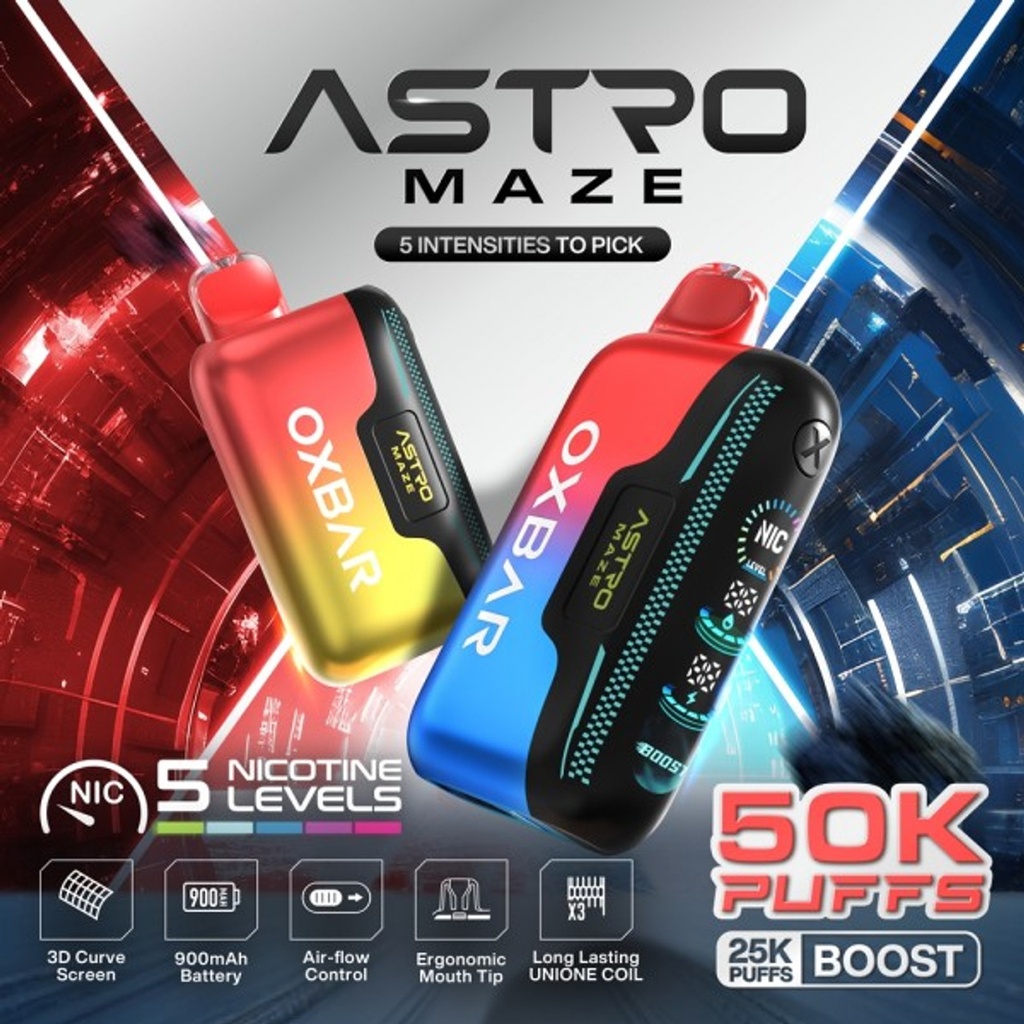 OX BAR ASTRO 50K PUFFS (5pcs) (BLUEBERRY WATERMELON)