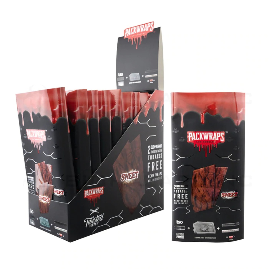 PACKWRAPS TOBACCO-FREE 2pk WRAP + KIT (10pcs) (SWEET)